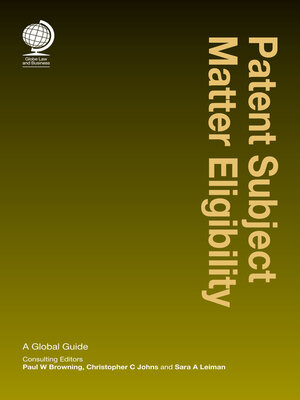 cover image of Patent Subject Matter Eligibility